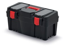 Plastový kufr na nářadí CALIBER 550x267x270 mm - barva: černá
