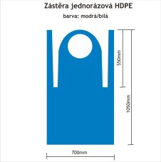 Jednorázová HDPE zástera 1207M - 100ks modrá