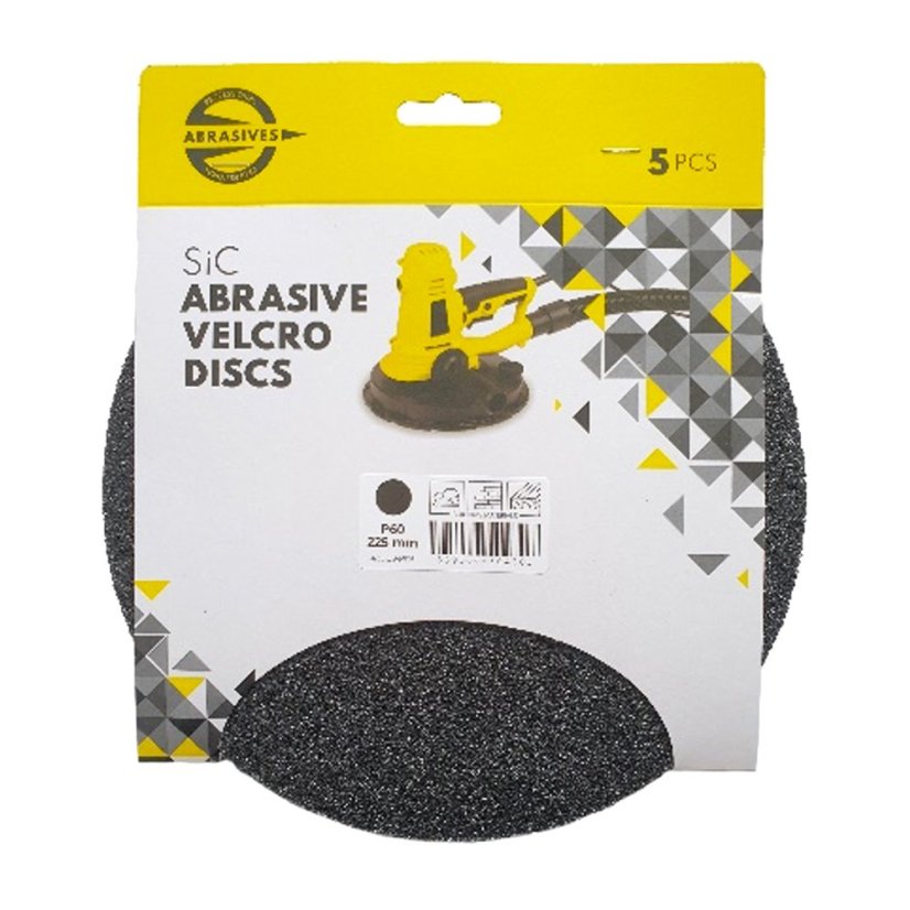ABRASIVES Brusný výsek na suchý zip 225 mm, 1bal/5ks | zr. 40