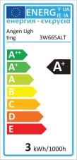 Žárovka LED 3W E27 Alu telo 6000-6500K - studená bílá