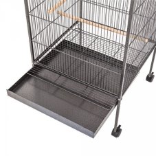 Ptačí voliéra pro ptáky a papoušky C02 - antická stríbrná 54x54x146 cm