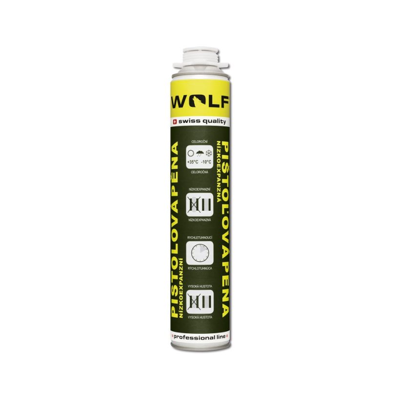 WOLF Pěna pistolová nízkoexpanzní | celoroční 750 ml