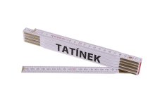 Metr skládací 2m TATÍNEK (PROFI,bílý,drevo)