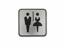Piktogram "WC" (dámy/páni) Nerez