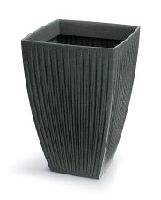 Květináč LATIA SQUARE HIGH 40 cm - barva: černý granit