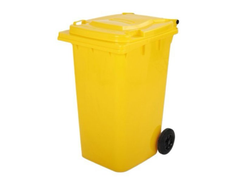 Popelnice C24Y 240L žlutá s kolečky