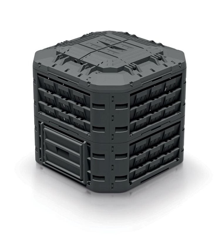 Kompostér CUBECOMPO 650 l - barva: černá