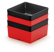 Sada 4 plastových boxu na náradí UNITE BOX 110x110x112 černé