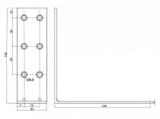 Úhelník dvojitý 100x30x2 mm BZn