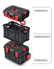 Set kufru na náradí a organizéru X BLOCK PRO 546x380x970 mm - barva: černá