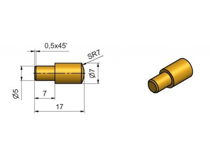 Čípková podpěra 7/5 Ms TKZ č.8162000A