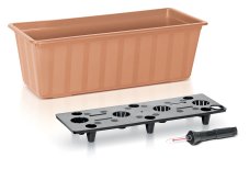 Truhlík BALCONY CAN 60 cm + zavlažovací systém - barva: terakota