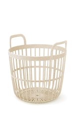 Koš s uchy ZOE BASKET WOOD 41,9 cm - barva: krémová