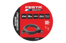 Kabel prodlužovací venkovní FESTA INDUSTRY 3x1.5mm 30 m 230V max 3680W guma-neopren IP44