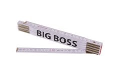 Metr skládací 2m BIG BOSS (PROFI,bílý,drevo)