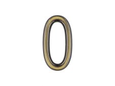 Číslice "0" na dveře NZ 75mm Bronz