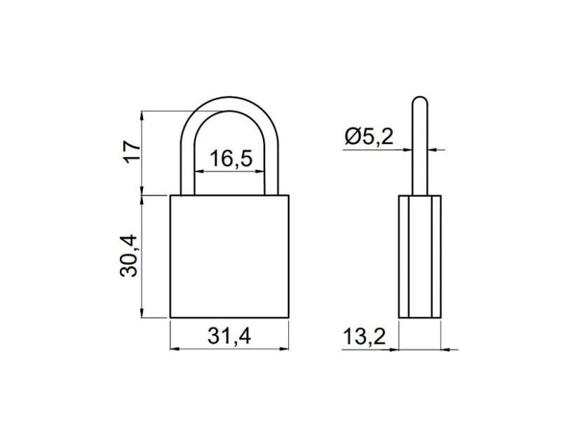 Visací zámek s potiskem znamení 32 mm 3kl.