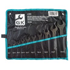 GK TOOLS Sada plochých klíčů 10 dílů | 6-32 mm, textilní obal