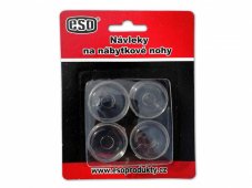 Gumové návleky na stul či židle pr.20,v.20,hl.15mm TRANSPARENT (sada 4 ks)