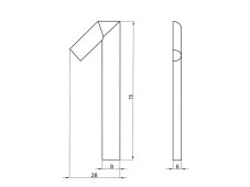 Číslice "1" na dveře NZ 75mm Bronz