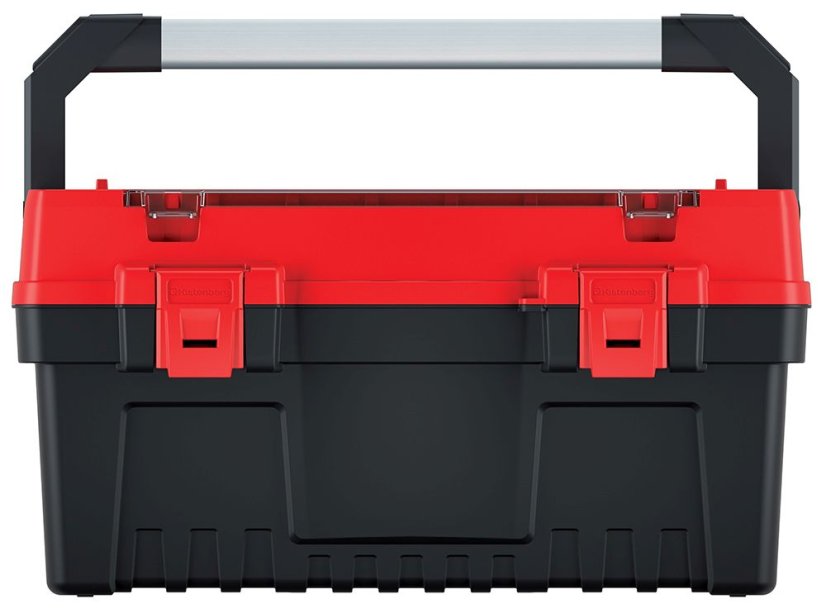 Kufr na nářadí s kov. držadlem EVO 548x274x286 mm (přepážky) - barva: červená