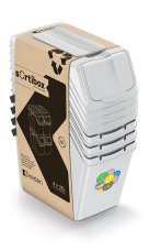 Sada 4 odpadkových košů SORTIBOX - objem: 4x25 l, barva: popelavě šedá