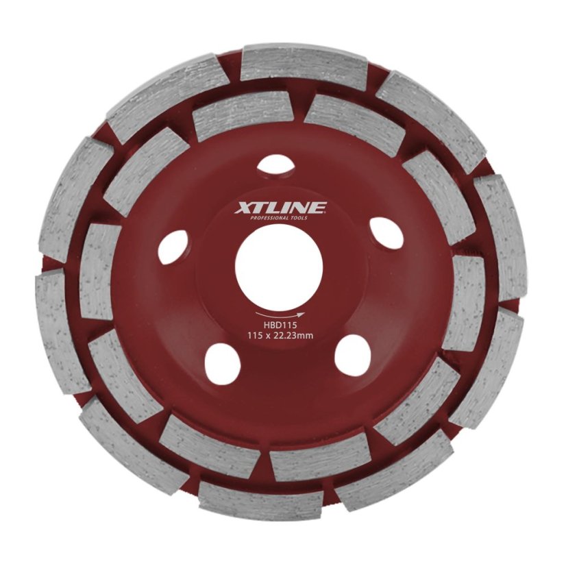 XTLINE Kotouč diamantový brusný dvouřadý | 115x5x22,2 mm XTLINE Kotouč diamantový brusný dvouřadý | 115x5x22,2 mm