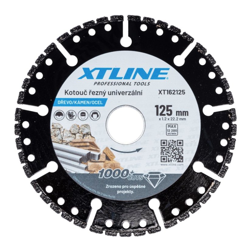 XTLINE Kotouč univerzální na dřevo, kámen, ocel | 115x1,2x22,2 mm