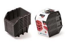 Set úložných boxu 8 ks BINEER LONG SET 160x98x160 mm - barva: černá