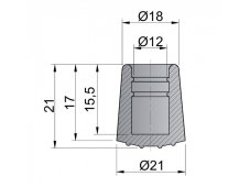 Gumový návlek pr.12mm ČERNÝ