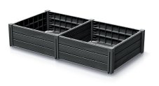 Vyvýšený záhon 2 ks BASE PLANT 61,8 cm - barva: antracit