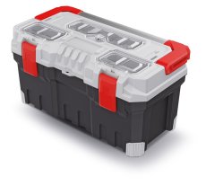 Kufr na nářadí s kov. držadlem TITAN PLUS 554x286x276 mm - barva: chladná šedá