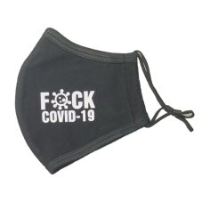 Bavlnená Rouška černá - F*CK COVID 1 ks