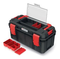 Kufr na nářadí s organizérem ve víku, kov. držadlo S BLOCK ALU LOG 550x280x264 mm