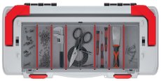 Kufr na náradí s kov. držadlem EVO 548x274x286 mm (prepážky) - barva: červená