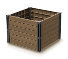 Vyvýšený záhon 2 ks BASE PLANT 61,8 cm - barva: naturo