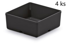 Sada 4 plastových boxu na náradí UNITE BOX 110x110x112 černé