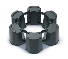 Podstavec pod sud MODULAR BASECAN SET - barva: antracit