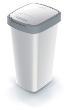 Odpadkový koš COMPACTA Q FLAP - objem: 25 l, barva: popelavě šedá se světle šedým víkem