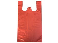 HDPE Taška v bloku 240 plus 130x420mm - červená 100ks