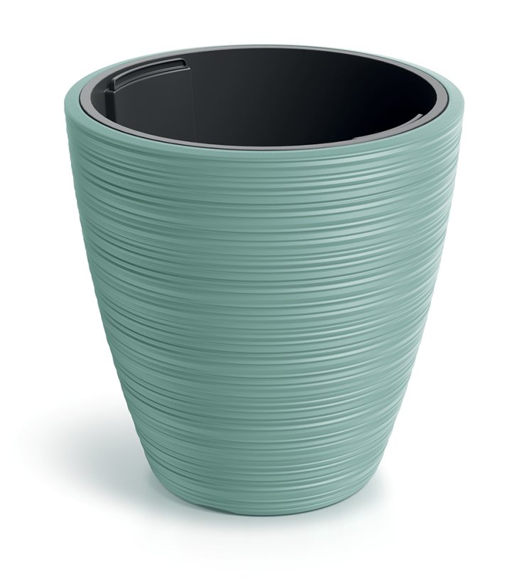 Květináč VENA ROUND s vkladem 19,8 cm - barva: šalvěj