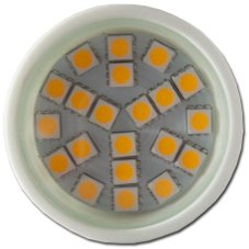 LED žárovka GU10 21xSMD 4.5W 3000-3500K - teplá bílá