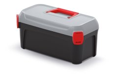 Kufr na náradí SMART 500x251x243 mm - barva: černá s šedým víkem