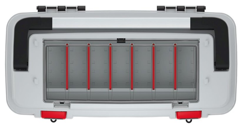 Kufr na nářadí s kov. držadlem OPTIMA (přepážky) 586x296x305 mm - barva: šedá