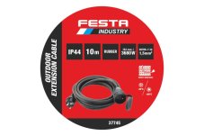 Kabel prodlužovací venkovní FESTA INDUSTRY 3x1.5mm 10m 230V max 3680W guma-neopren IP44