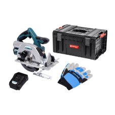 XTLINE Aku kotoučová pila bezuhlíková 18 V, 165 mm  + baterie 5.0 Ah + nabíječka 3.5 A + rukavice + box