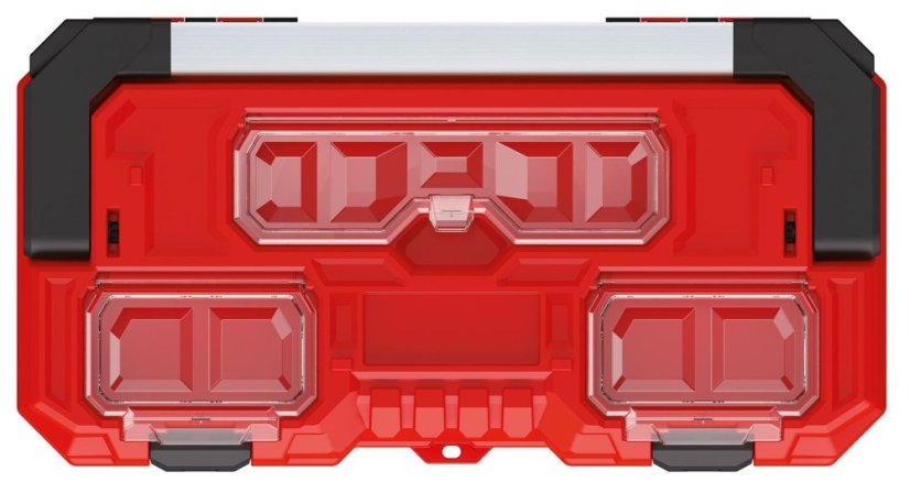 Kufr na nářadí s kov. držadlem TITAN PLUS  554x286x276 mm - barva: červená