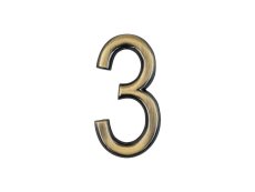 Číslice "3" na dveře NZ 75mm Bronz