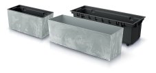 Truhlík URBI CASE BETON EFFECT s vkladem 58 cm - barva: terakota