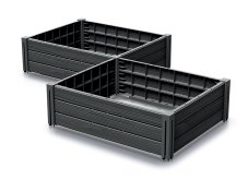 Vyvýšený záhon 2 ks BASE PLANT 75,6 cm - barva: naturo